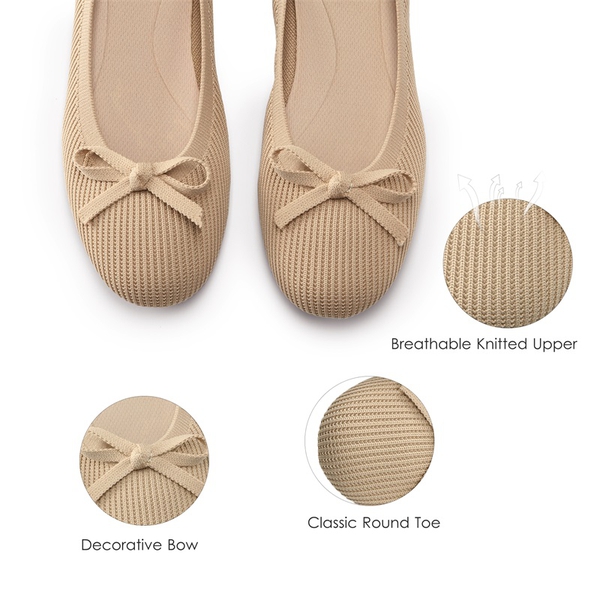Knitted ballet flats shop